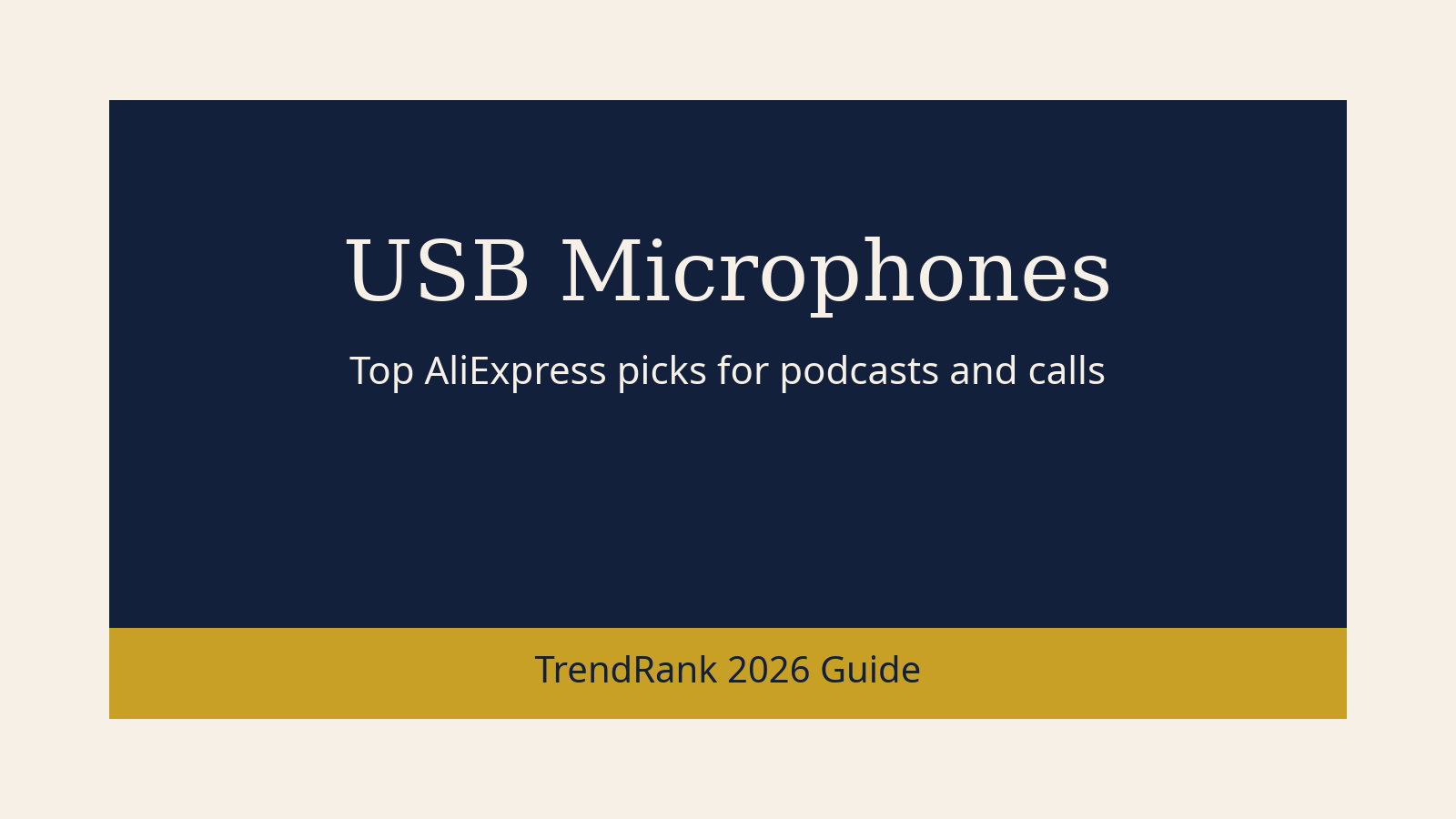 Editorial hero image for TrendRank USB microphones on AliExpress guide