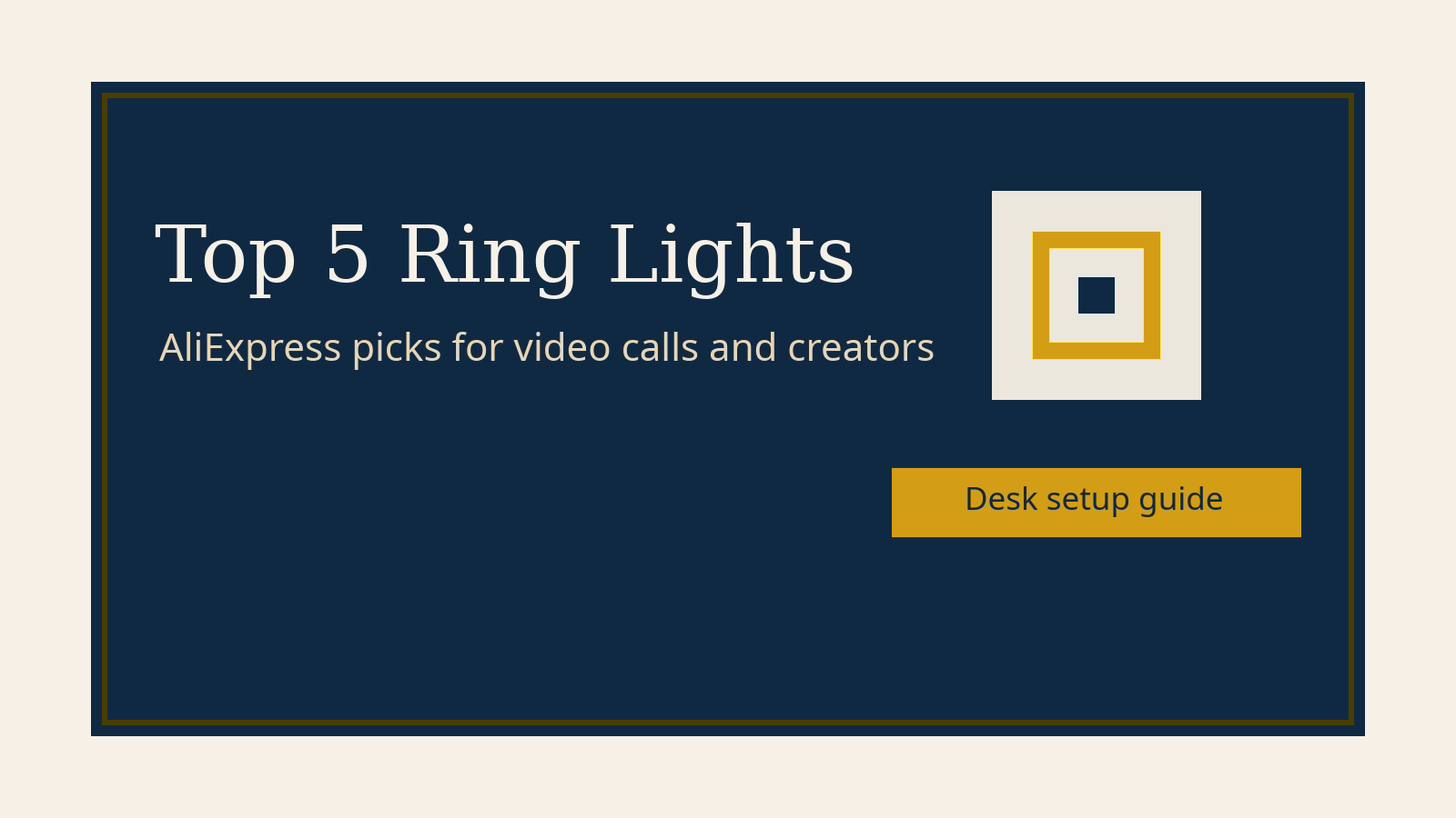 Editorial hero image for TrendRank ring lights on AliExpress guide