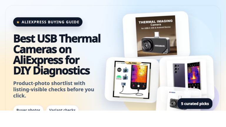 Product collage thumbnail for Best USB Thermal Cameras on AliExpress for DIY Diagnostics