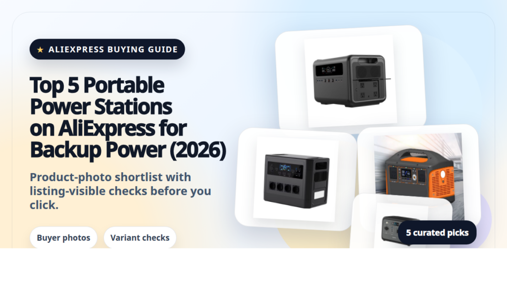 Product collage thumbnail for Top 5 Portable Power Stations on AliExpress for Backup Power (2026)