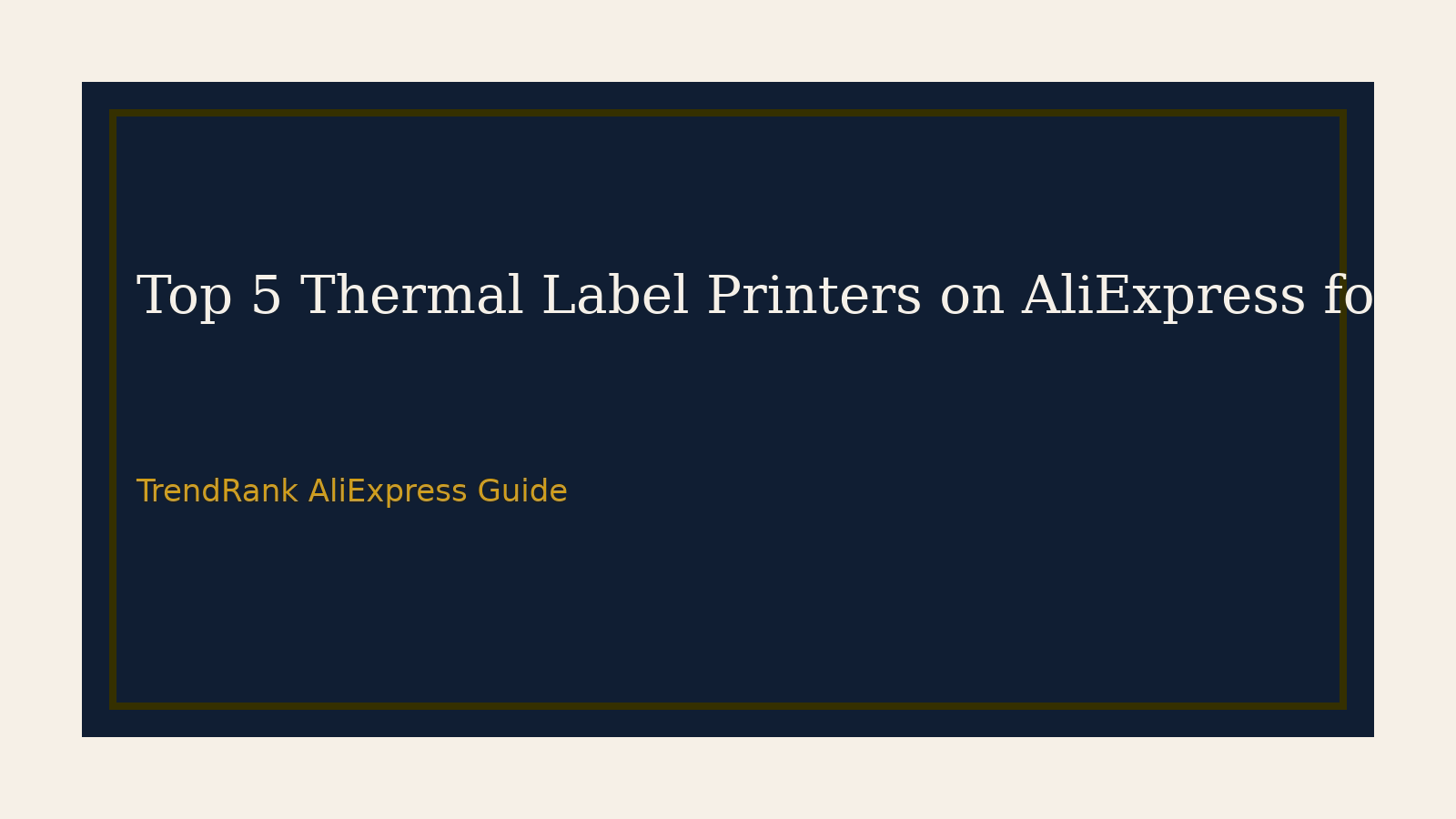 Top 5 Thermal Label Printers on AliExpress for Home Shipping (2026)