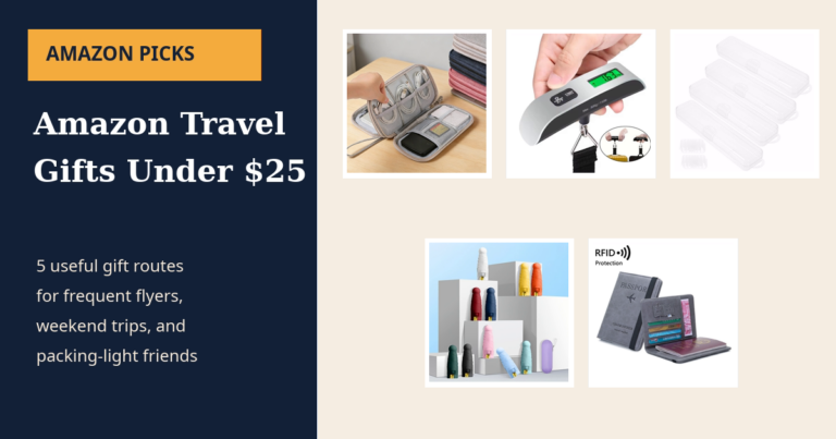 Amazon travel gifts under 25 product collage
