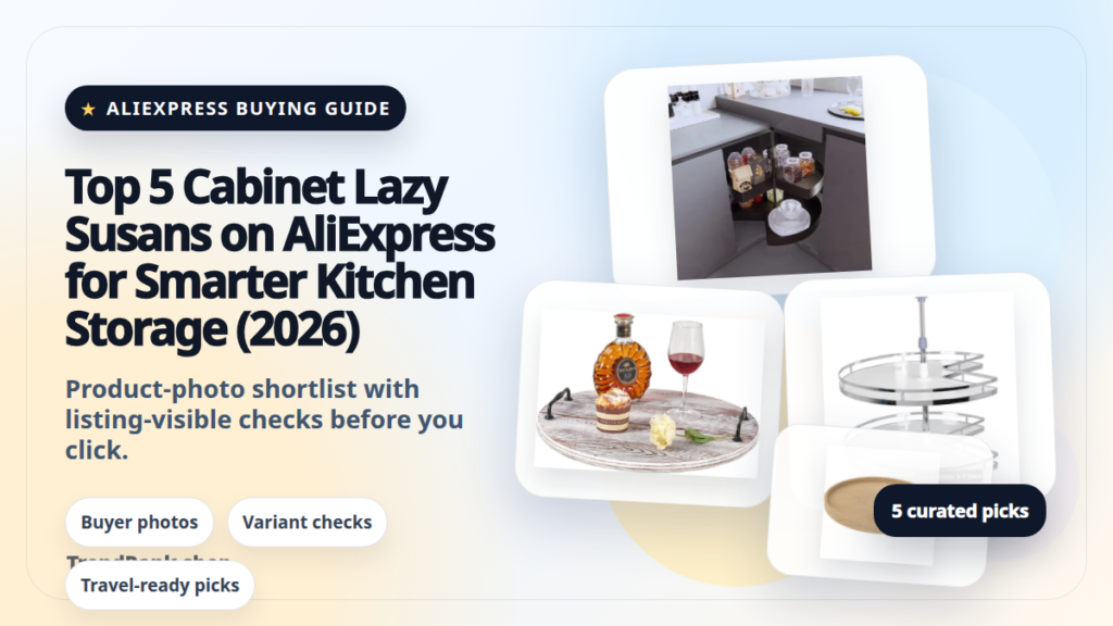 Product collage thumbnail for Top 5 Cabinet Lazy Susans on AliExpress for Smarter Kitchen Storage (2026)
