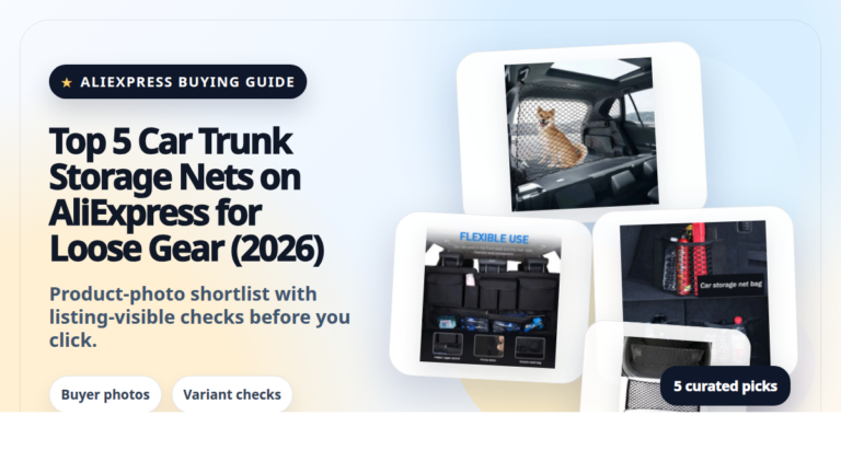 Product collage thumbnail for Top 5 Car Trunk Storage Nets on AliExpress for Loose Gear (2026)