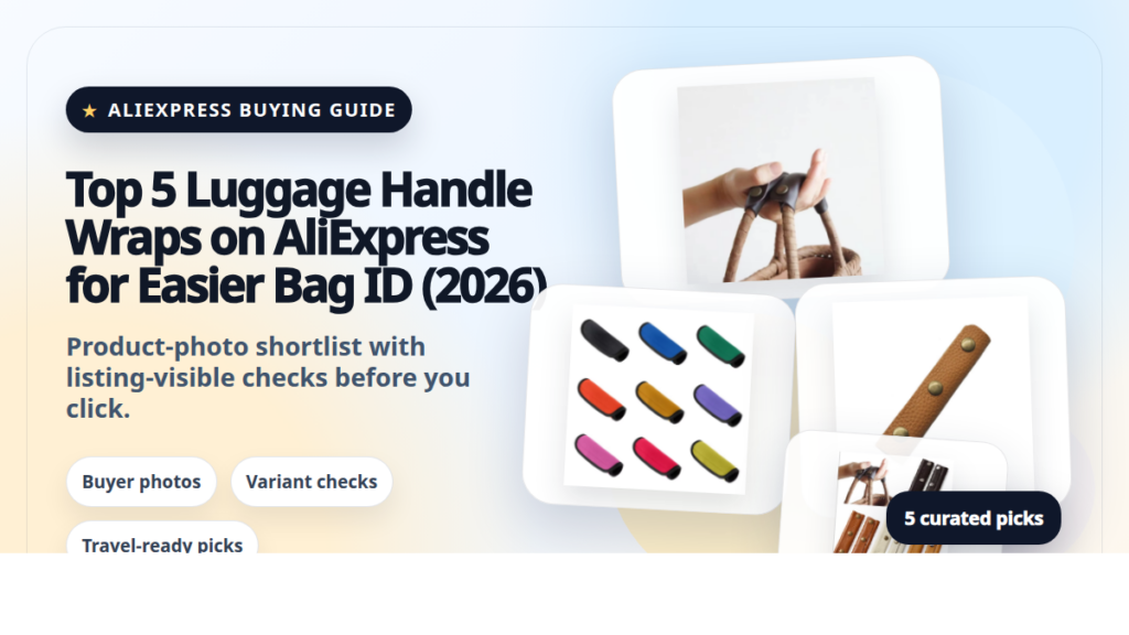 Product collage thumbnail for Top 5 Luggage Handle Wraps on AliExpress for Easier Bag ID (2026)