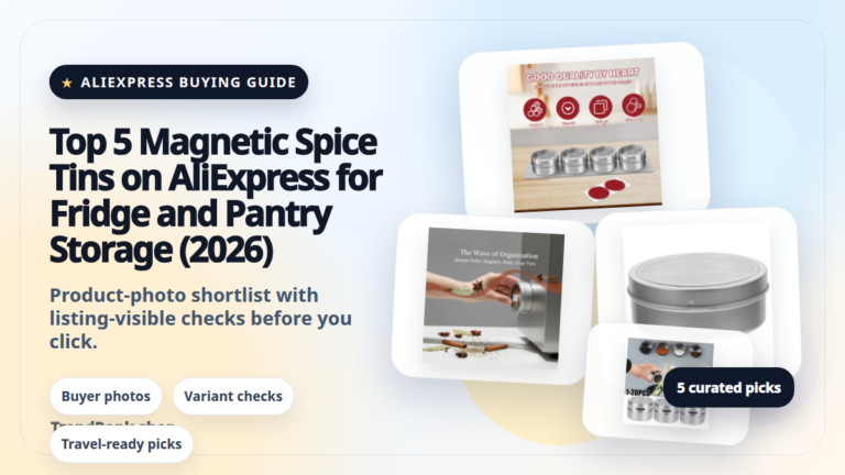 Product collage thumbnail for Top 5 Magnetic Spice Tins on AliExpress for Fridge and Pantry Storage (2026)