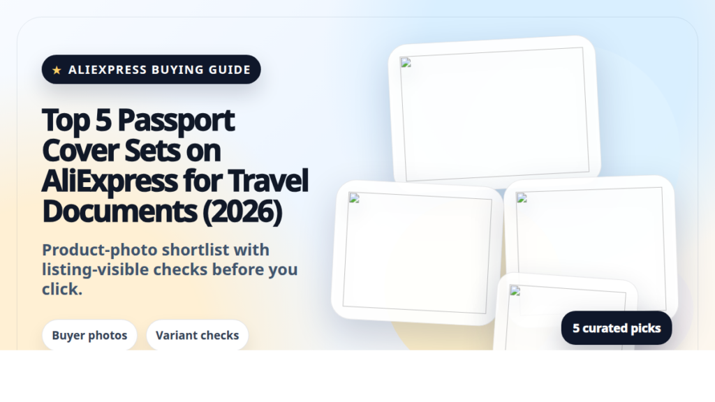 Product collage thumbnail for Top 5 Passport Cover Sets on AliExpress for Travel Documents (2026)