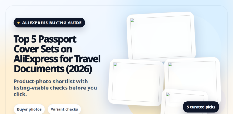 Product collage thumbnail for Top 5 Passport Cover Sets on AliExpress for Travel Documents (2026)