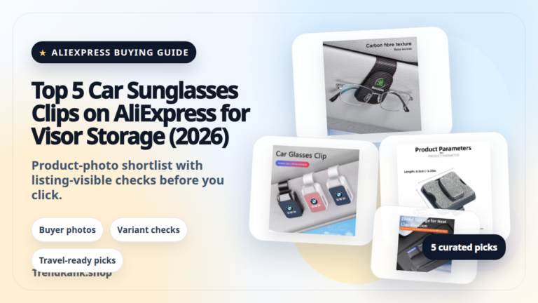 Product collage thumbnail for Top 5 Car Sunglasses Clips on AliExpress for Visor Storage (2026)