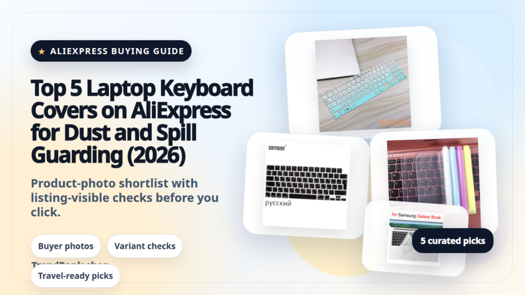 Product collage thumbnail for Top 5 Laptop Keyboard Covers on AliExpress for Dust and Spill Guarding (2026)