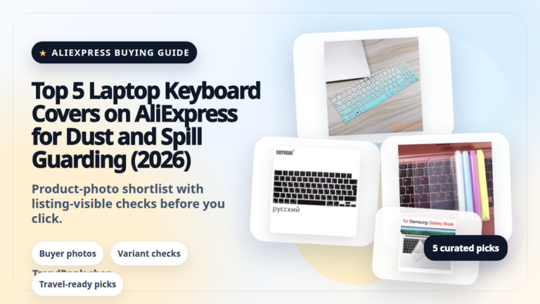 Product collage thumbnail for Top 5 Laptop Keyboard Covers on AliExpress for Dust and Spill Guarding (2026)