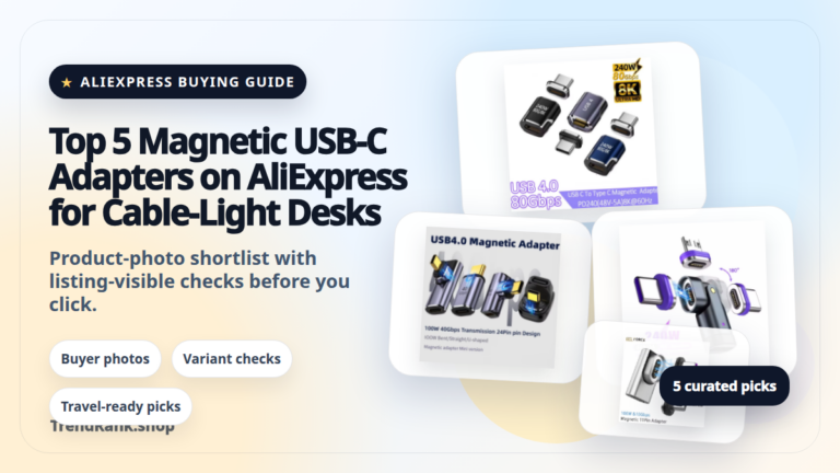 Product collage thumbnail for Top 5 Magnetic USB-C Adapters on AliExpress for Cable-Light Desks