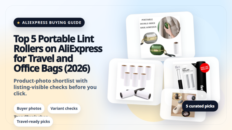 Product collage thumbnail for Top 5 Portable Lint Rollers on AliExpress for Travel and Office Bags (2026)